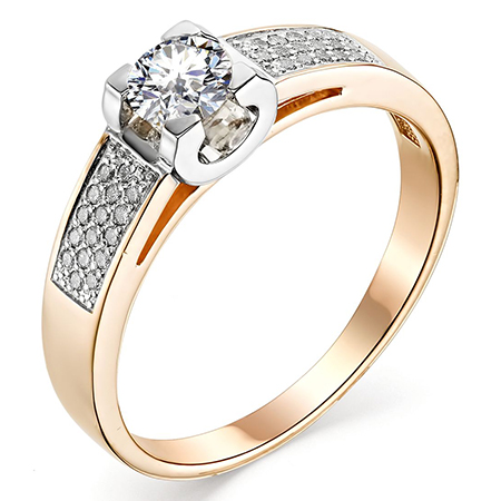 Кольцо, золото, бриллиант, 3127-110